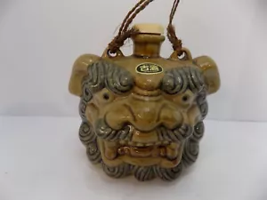 Okinawa Japan Honba Awamori Zanpa Keramik Löwe 360 ml hängende Sake Flasche Flachmann - Bild 1 von 5
