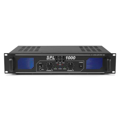 Skytec SPL-1000 DJ Amplifier 1000W 2-Channel Pro Audio Speaker Amp - Image 1 of 4