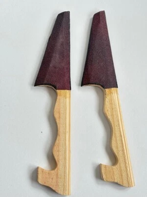 Mango de madera para fregadora de pies jamaicana de 2 piezas. Archivo de pedicura - Tarifas pagadas Foto 1 de 2