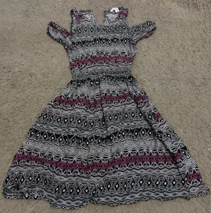 10-11 years girls cold shoulder long summer dress - Picture 1 of 2
