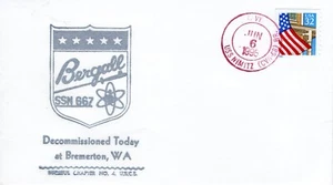 USS BERGALL SSN 667 DECOMMISSIONED TADAY 1996 FDC16947 - Picture 1 of 1