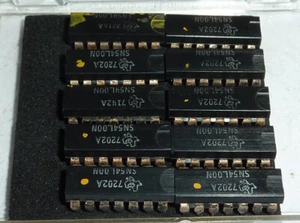 10 Texas Instruments SN54L00N IC's - Picture 1 of 1