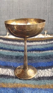 WA Italy Silver Plated Long Stemmed Goblet/Chalice 6" - Picture 1 of 4