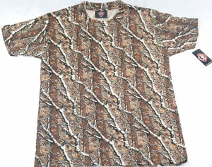 NWT Area Code 212 Men's MEDIUM BROWN Tree Camo Short Sleeve T Shirt NEW - Picture 1 of 2