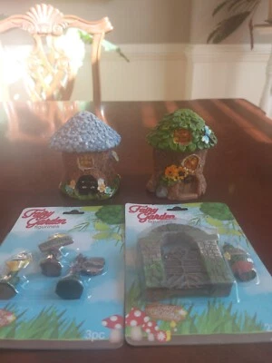 НОВЫЙ набор Fairy Garden Bridge, качели из полимерной смолы с мини-светильниками  - Изображение 1 из 4