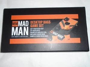 Mad Man Desktop Bags Game Set - Mini Desktop Cornhole Bean Bag Toss - NEW. - Picture 1 of 2