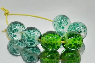 Cuentas de vidrio de murano hechas a mano únicas marca Tamara Yarilo 6 piezas Foto 1 de 4