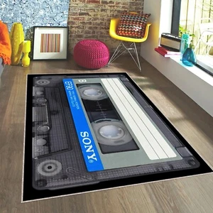 Alfombra de cinta, Casette Retro, Alfombra de diseño retro, Diseño de casete, Alfombra nostálgica, Casse - Imagen 1 de 11