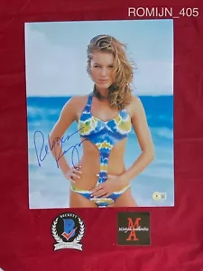 REBECCA ROMIJN FOTO AUTOGRAFATA FIRMATA 11x14! MODELLO! SPORT ILLUSTRATO BECKETT - Foto 1 di 1