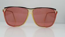 Vintage Geoffrey Beene Black Red Translucent Oval Sunglasses FRAMES ONLY