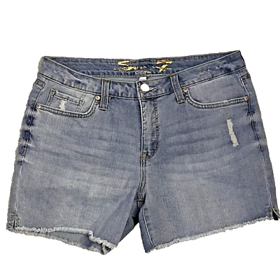 Pantalón corto de fin de semana Seven7, emoción, para mujer talla 8, dobladillo crudo, entrepierna de 4,5" tiro alto Foto 1 de 4