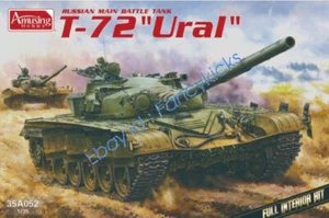 Amusing Hobby 35A052 1/35 Scale Russian MBT T-72 "Ural"w/Interior Tank Model Kit - Picture 1 of 4