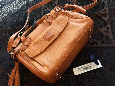 🌺Dooney & Bourke Pebbled Leather Front Pocket Medium Satchel + Coin Purse NEW! - Image 1 of 4