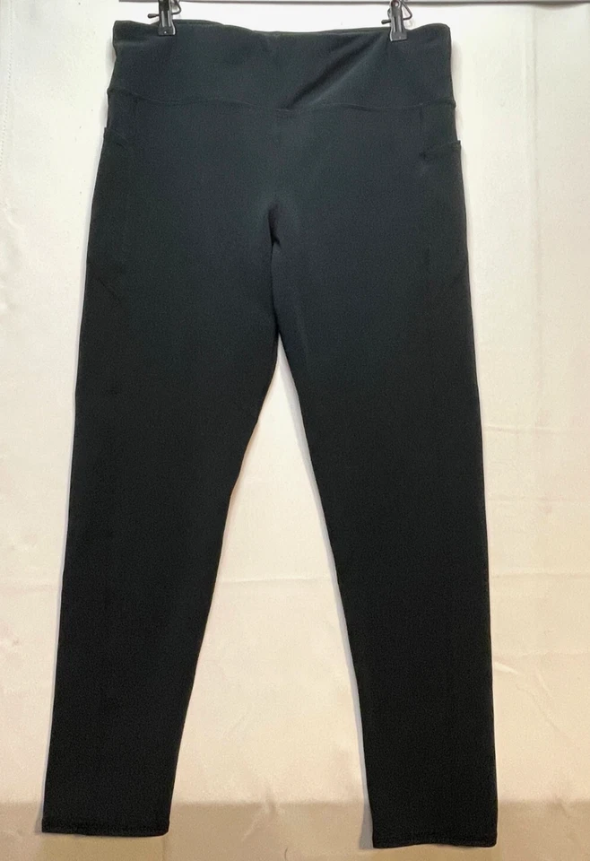 Pantalones de yoga cola para mujer XL 32 x 30 leggings gimnasio entrenamiento elástico tiro alto negro Foto 1 de 4