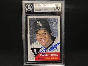 Frank Thomas Chicago White Sox 2019 firmado Topps Living Set Beckett Bas - Imagen 1 de 1