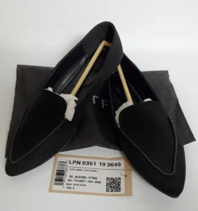JustFab spitz zulaufende Ballerinas, Cambell, schwarzer Kaviar Größe 9 neu mit Etikett - Bild 1 von 2