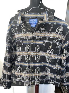 Vintage PENDLETON High Grade Western Wear Aztec pattern wool iacket XXLarge EUC - Picture 1 of 12