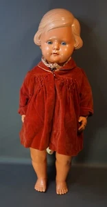 1935 antike deutsche Schoberl&Becker Zelluloid Mädchen Puppe Spielzeug Rotkäppchen 22 Zoll - Bild 1 von 12