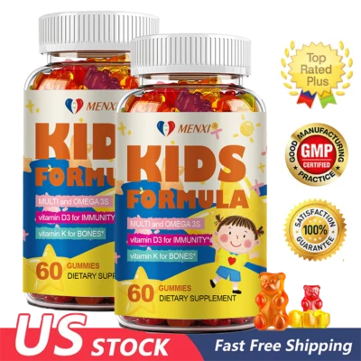 2 paquetes de gomitas Fórmula 60 para niños con aceite de pescado Omega 3 (EPA y DHA) - Aumenta la inmunidad Foto 1 de 4