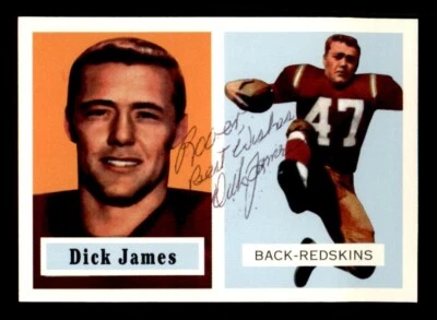 1994 Topps Archives Football #134 Dick James 1957 Reprint Signed Auto (no COA) - Image 1 of 2