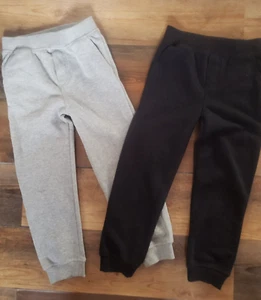 New boys Kids Headquarters set 2 black & gray sweatpants size 6 - Picture 1 of 5