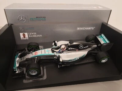 Mercedes W06 Lewis Hamilton USA GP 2015 Rain Tires 1/18 Minichamps  - Bild 1 von 4