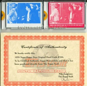 Topps: HAPPY DAYS (1976) Color Proof Card Set #10A +Topps® COA (Howard/Winkler) - Picture 1 of 1