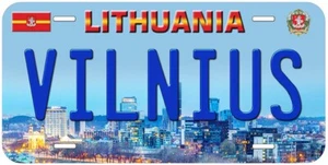 Vilnius Litauen Aluminium Neuheit Auto Nummernschild - Bild 1 von 3