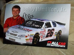 BOBBY HAMILTON JR 6X9 AUTOGRAPHED SIGNED PICTURE NASCAR ALL CAR RACE CAR #26 - Picture 1 of 8