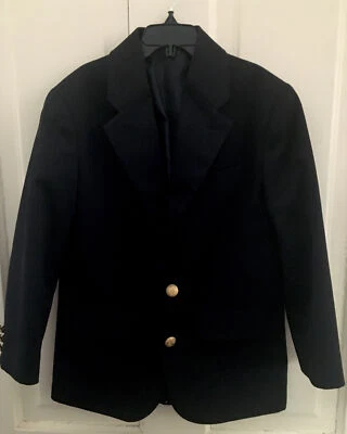 Arrow Boys 8 Reg Azul Marino Traje Chaqueta Abrigo Blazer Latón Botones Solapa Bolsillos Ex Foto 1 de 3
