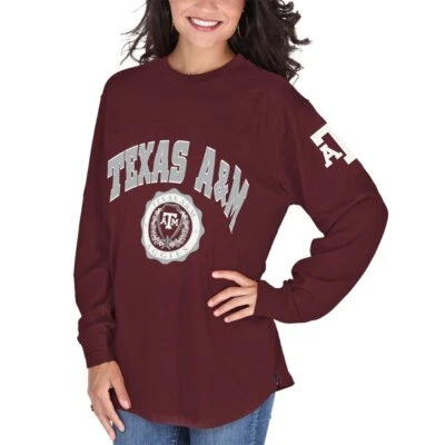 Women's Maroon Texas A&M Aggies Edith Long Sleeve T-Shirt - Image 1 of 2