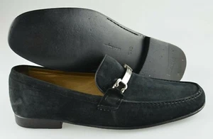 Men's SALVATORE FERRAGFAMO 'Lux' Black Suede Loafers Size US 10.5 - D - Picture 1 of 6