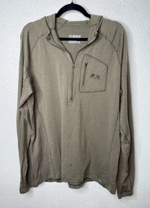 Kuiu Nuyarn Merino Wool 145 Hooded Base Layer Shirt Men’s XL Lightweight Green I - Picture 1 of 6