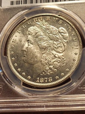 1878 Morgan Silver Dollar, 8tf, PCGS MS62, Philadelphia     inv11    g102g - Image 1 of 4