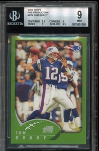 2002 Topps Pre-Production #PP4 Tom Brady BGS 9 (C9.5, C9, E9, S9.5) - Picture 1 of 2