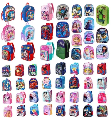 BRAND NEW Boys Girls Kids Backpack Junior Toddlers Character Rucksack School LOT - Image 1 of 2