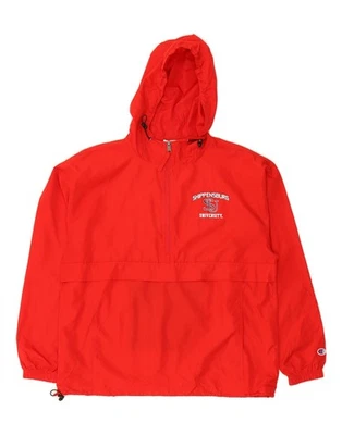 ЧЕМПИОН мужской с капюшоном пуловер дождевик Великобритании 40 большой красный нейлон AX15 - Изображение 1 из 3