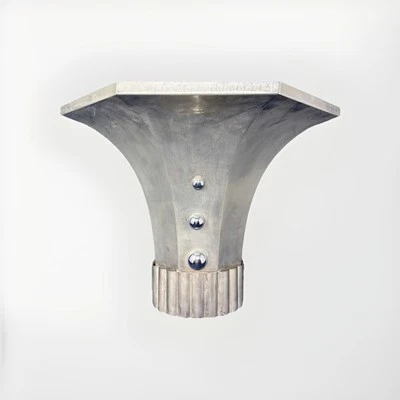 Aplique de pared de teatro Art Deco vintage de la era de la máquina tres bombillas RECABLEADO Foto 1 de 4