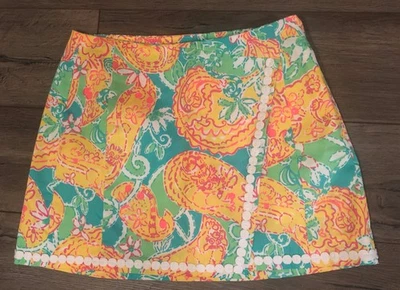 NEW Lilly Pulitzer Dree Skort Skirt 0 Multi Pop Goes the Lemur Yellow Green NWT - Image 1 of 3
