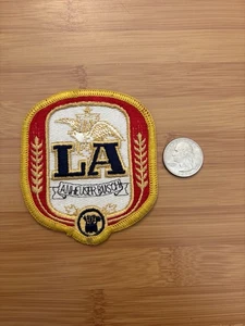 LA Beer Anheuser Busch Vintage 80s Brew Collectors Patch Rare Mancave Bar USA AB - Bild 1 von 2
