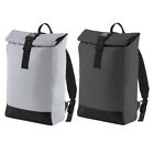 BagBase Reflective Roll-Top School Sports Gym Travel Backpack Rucksack Bag BG138
