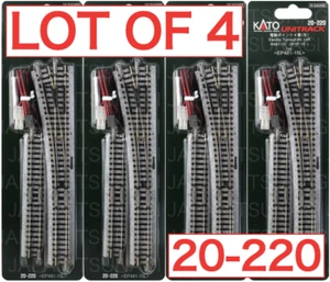 4 Stück - KATO 20-220 N Unitrack Weiche elektrisch #4 LINKS Weiche Gleis Neu JP - Bild 1 von 3