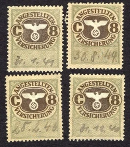 WW2 Germany Angestellten Versicherung Quittungskarte Med. Insurance- #B5(1) - Picture 1 of 3