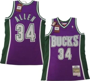New 2001-2002 Ray Allen #34 Bucks Mens Mitchell & Ness Swingman Jersey $130 - Picture 1 of 12