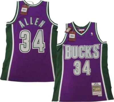 Nueva camiseta Mitchell & Ness Swingman 2001-2002 Ray Allen #34 Bucks para hombre $130 Foto 1 de 4