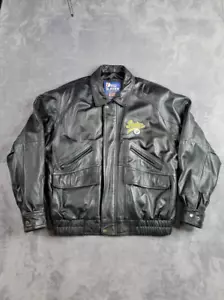 Giacca pelle vintage Pittsburgh Steelers Pro Player uomo extra large NFL anni 90 - Foto 1 di 16