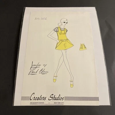Folha de estatísticas da moda vintage original do meio do século: Creators Studios NY / MRG (B10) - Imagem 1 de 4