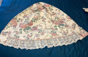 Croscill Elizabeth Gray Victoria Lace Trim Waterfall Valance Lot 3 - Picture 1 of 5