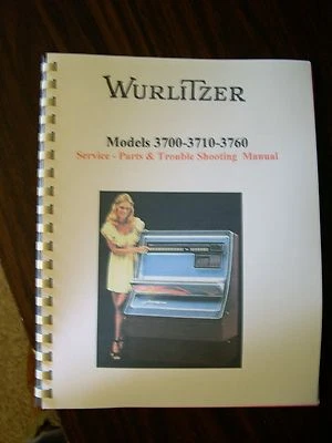 Wurlitzer Modelo 3700/3710/3760 Jukebox Manual Foto 1 de 3