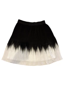 White House Black Market Pleated Ombre Black and White Skirt size 8 - Picture 1 of 4